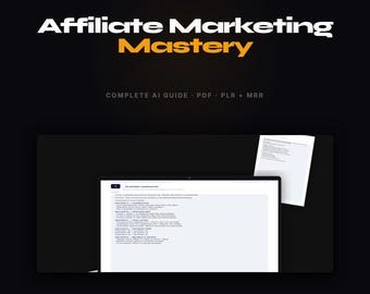 Padronanza del marketing di affiliazione / Reddito passivo con l'IA / Guida digitale + modello Canva