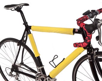 Cintas reflectantes para cuadro de bicicleta en amarillo miel: seguridad reversible para ciclismo