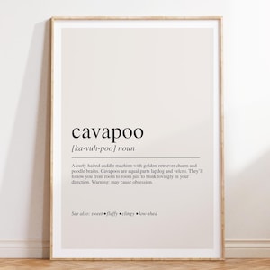 キャバプー定義プリント：犬好きのためのウォールアート