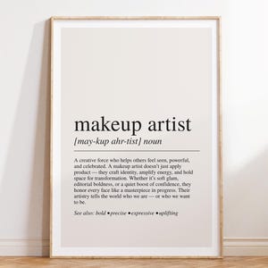 Definitieafdruk make-upartiest: muurkunst schoonheidssalon