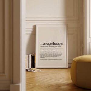 a poster on a wall in a room