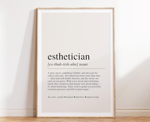 Esthetician Definition Print, Esthetician Gift, Beauty Room Decor, Skincare Wall Art