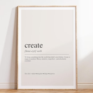 Create Definition Print - Inspiring Art for Artists and Makers with Big Vision