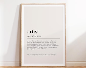 Artist Definition Print: Creative Studio Wall Art