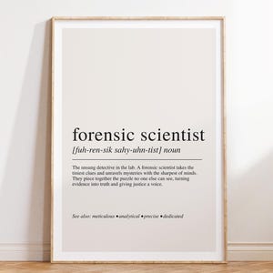 Impression de définition de médecin légiste : oeuvre d'art murale laboratoire de scène de crime