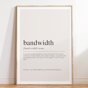 Impresión de definición de ancho de banda, regalo empresarial, arte mural profesional, decoración de oficina