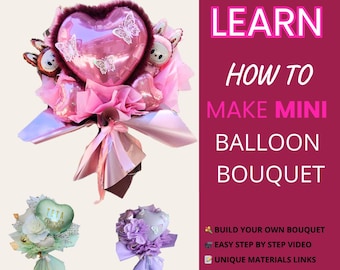 Mini Labubu Balloon Bouquet | Online Tutorial | Cute Character Gift | Small Business DIY | Step-by-Step Balloon Class