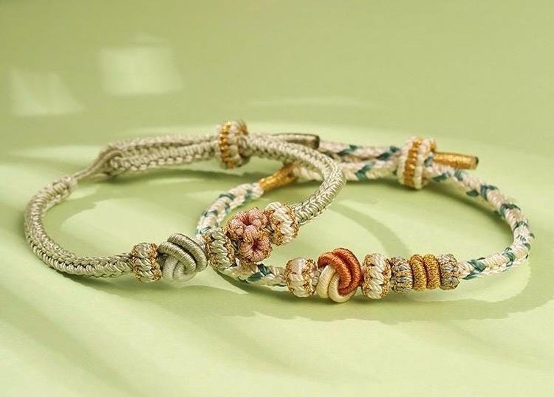 Handmade Dimple Knot Braided Bracelet: Lucky Hand-woven Jewelry With ...