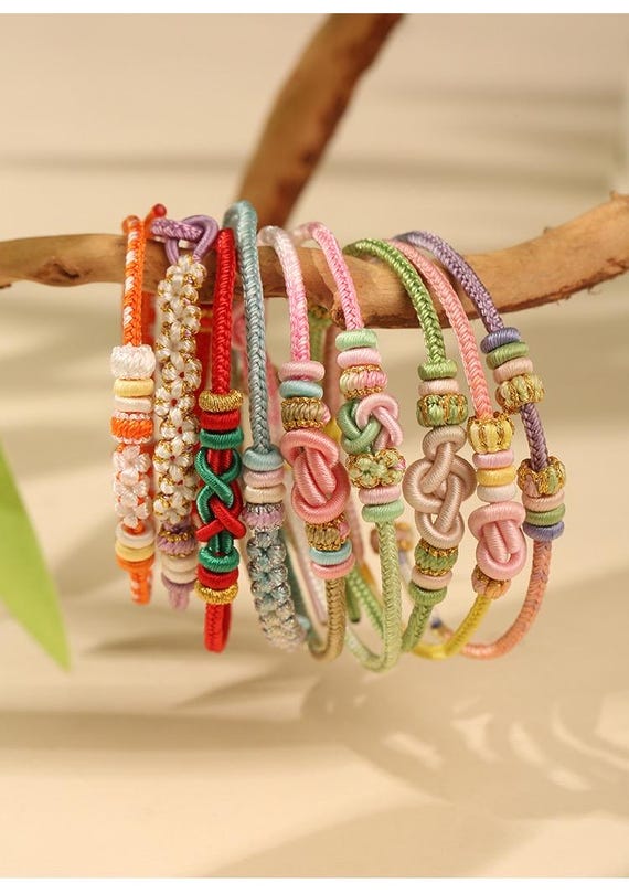 Handmade Braided Lucky Bracelet: Hand Woven Rope DIY Jewelry With