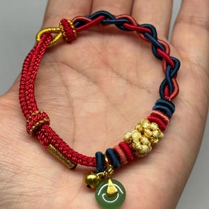 Handmade Braided Lucky Bracelet: Chinese Knot, Woven Rope Jewelry