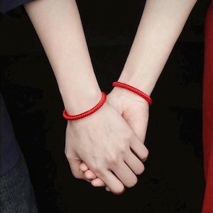 Handmade Red String Braided Lucky Bracelet: DiamondHand Woven Bracelet Men, Good Luck Charm