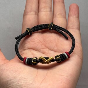 Black Myth Wukong Knot Bracelet | Chinese Lucky Monkey Braided Cord Jewelry image 20