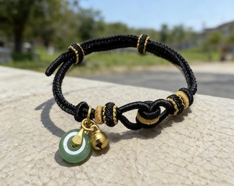 Handmade Braided Cord Lucky Bracelet: Chinese Heart Knot Woven Rope Jewelry