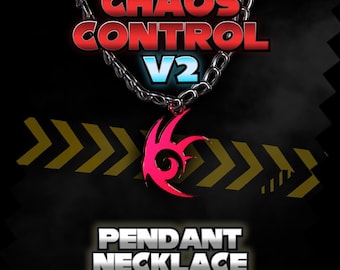 VORBESTELLUNG - Shadow the Hedgehog Black Arms Chaos Control V2 METALL Anhänger Halskette -
