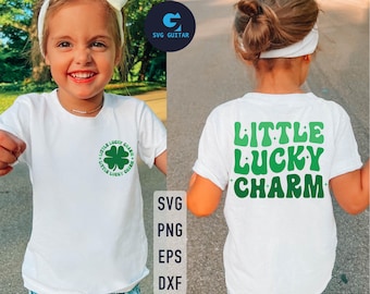 Pequeño amuleto de la suerte Svg, trébol retro Svg, camiseta de San Patricio para niños, camiseta del día de San Patricio Svg, camiseta del día de San Patricio Svg, camiseta de trébol de arroz