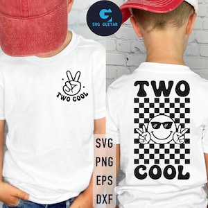Two Cool Svg, 2nd Birthday Svg, Birthday Boy Svg, Second Birthday Party, Second Birthday Svg, Toddler Birthday Svg, Boys Birthday Shirt Svg