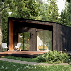 20x30 Hauspläne 1 Schlafzimmer 600 Quadratfuß ADU Grundriss Tiny Home Design