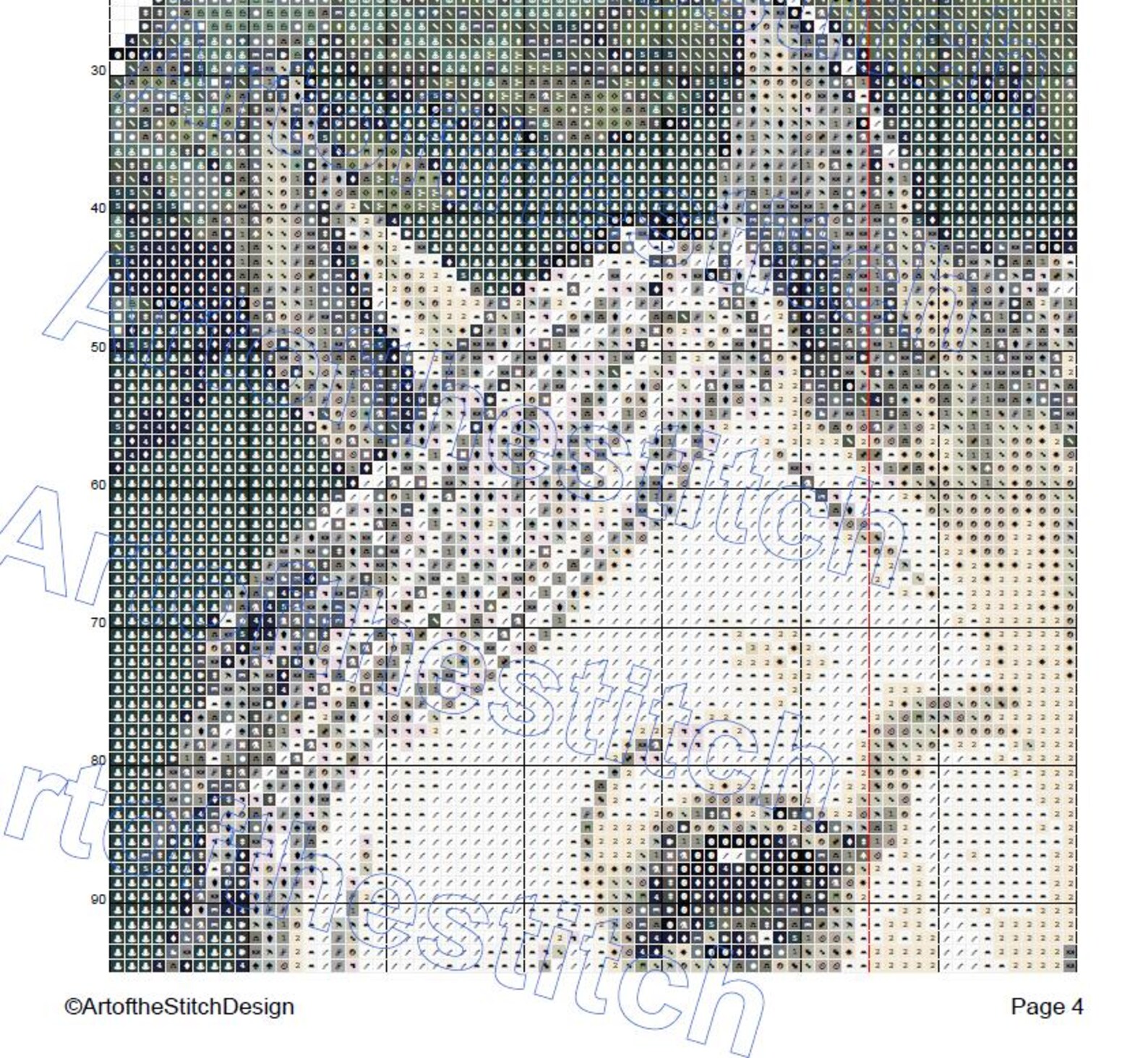 White Horse Cross Stitch Pattern - Art Nouveau PDF Design - Embroidery ...