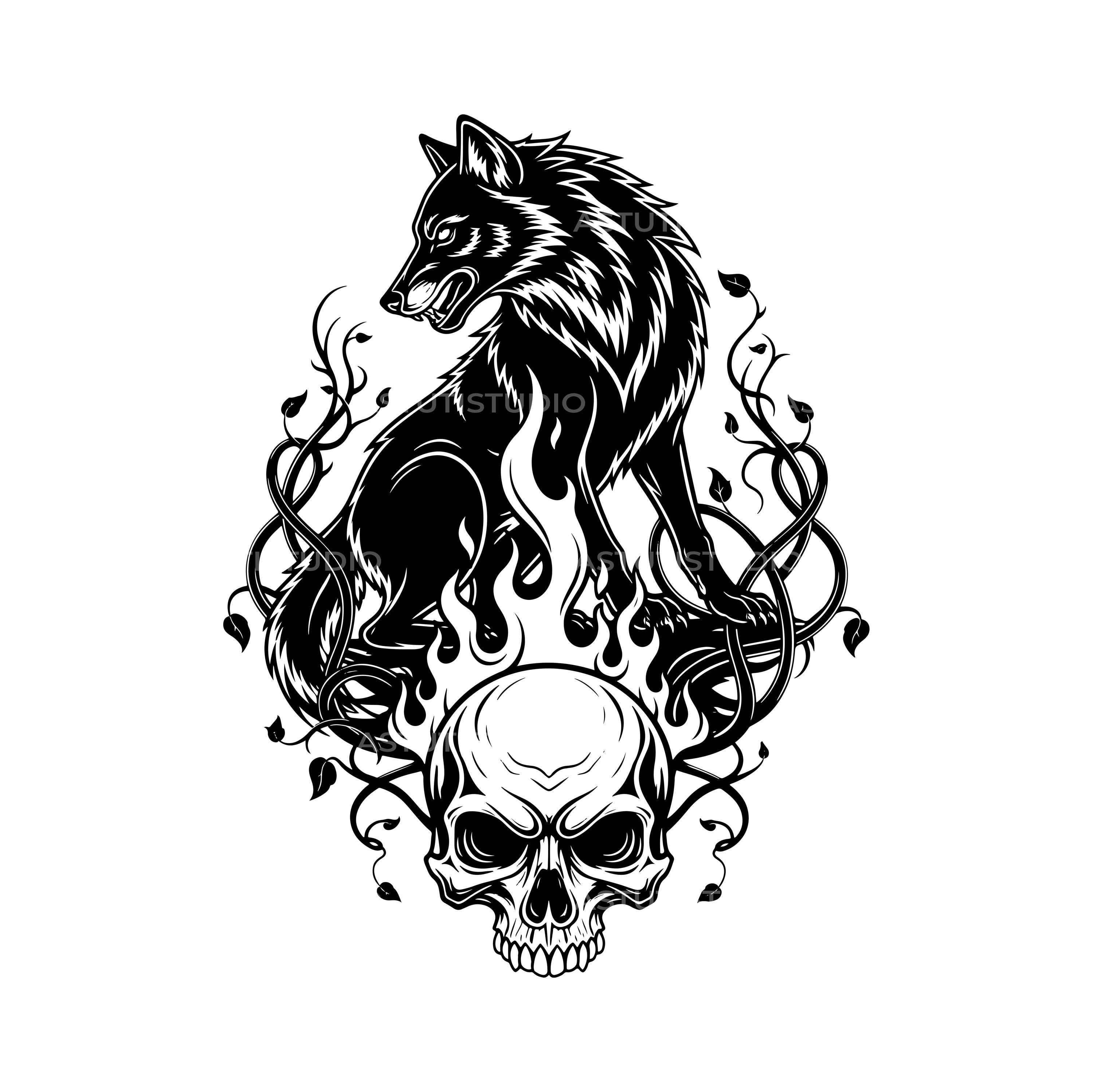 Wolf Skull Tribal SVG Bundle: Laser Cut, Cricut, CNC Designs - Etsy Israel, image size:3000x2998