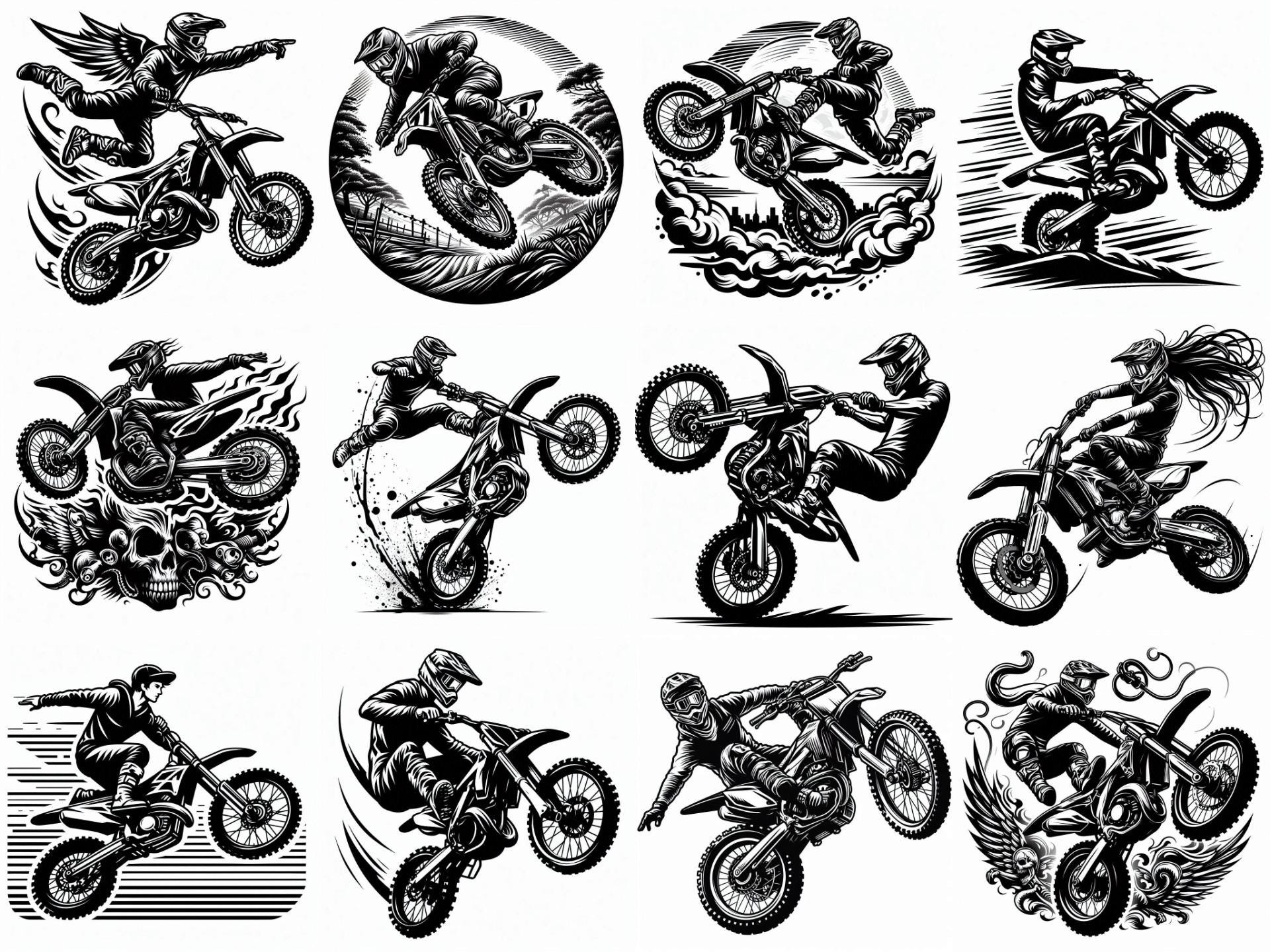Grasstrack Rider Svg Motocross Rider SVG Bundle: Tribal Engraving Laser Cut Files - Etsy