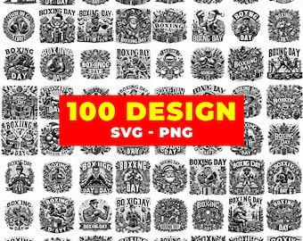 Paquete SVG del Día de San Esteban: Clipart de luchador vintage (100 diseños)