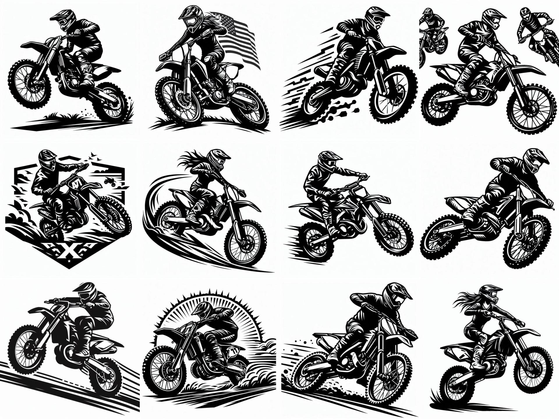 Grasstrack Rider Svg Motocross Rider SVG Bundle: Tribal Engraving Laser Cut Files - Etsy