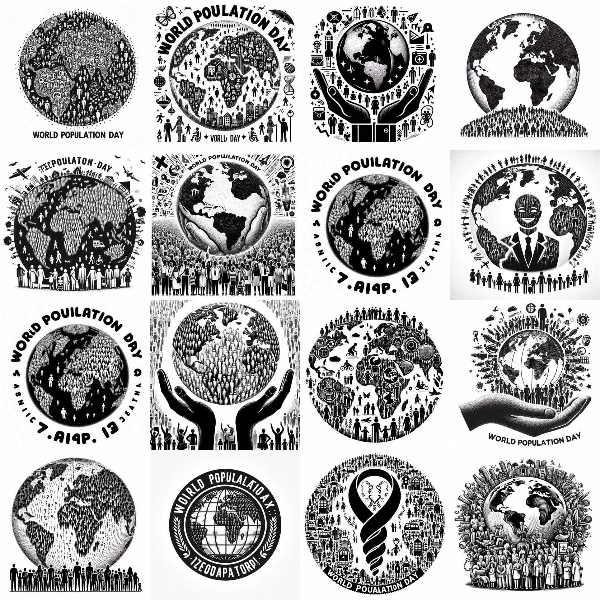 World Population Day SVG Bundle | Earth & People Designs (digital ...