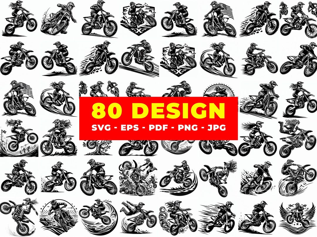 Grasstrack Rider Svg Motocross Rider SVG Bundle: Tribal Engraving Laser Cut Files - Etsy