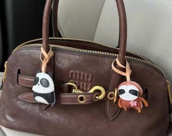 Handmade Vegan Leather Purse Charm – Cute Microfiber Keychain, Unique Bag Accessory, Ideal Gift for Her or Milestone Celebrations