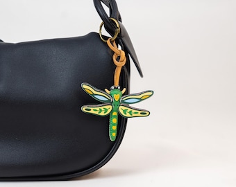 Vegan Leather Bag Charm, Insects Collection Bag Charm, Unique Microfiber Bag Charm, Handmade Bag Charm, Unique Keychain Gifts,
