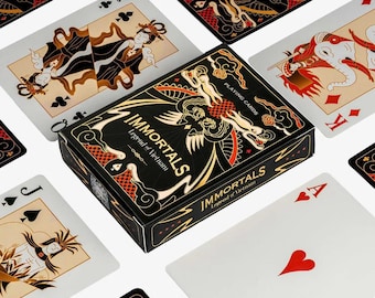 Immortals speelkaarten, art decor pokerkaarten, unieke speelkaarten, decoraties en ambachten