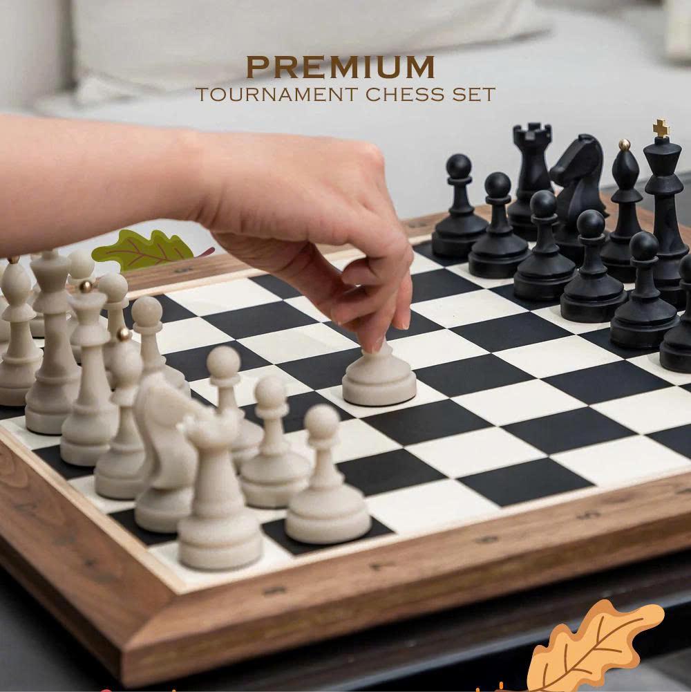 Walnut Chess Set Handmade – Large 20
