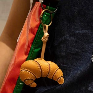 Foodie Bag Charm – Vegan Leather Keychain, Car & Backpack Accessory, Fun Gift for Her