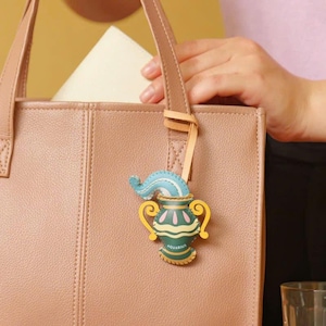 Aquarius Bag Charm, Zodiac Sign Collection Charm, Charmed Life, Microfiber Vegan Bag Charm, Gift for Her