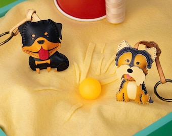 Yorkie Dog Bag Charm – Handmade Puppy Keychain Gift, Cute Dog Lover Accessory, Animal Key Chain, Puppy Collection
