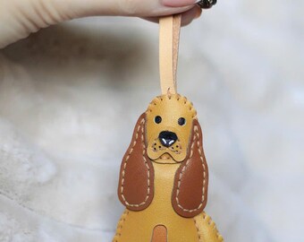 Handmade Vegan Leather Keychain – Purse Charm for Women, Animal Cute Microfiber Bag Accessory, Unique Gift for Her