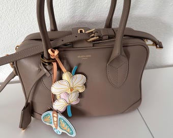 Unique Keychains Gift, Microfiber Vegan Leather Bag Charm, Purse Keychain Bag Charm, Gift for Her