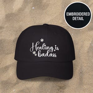 Embroidered gift mental health embroidered dad hat healing journey cap self growth gift for therapist self care hat aesthetic motivational