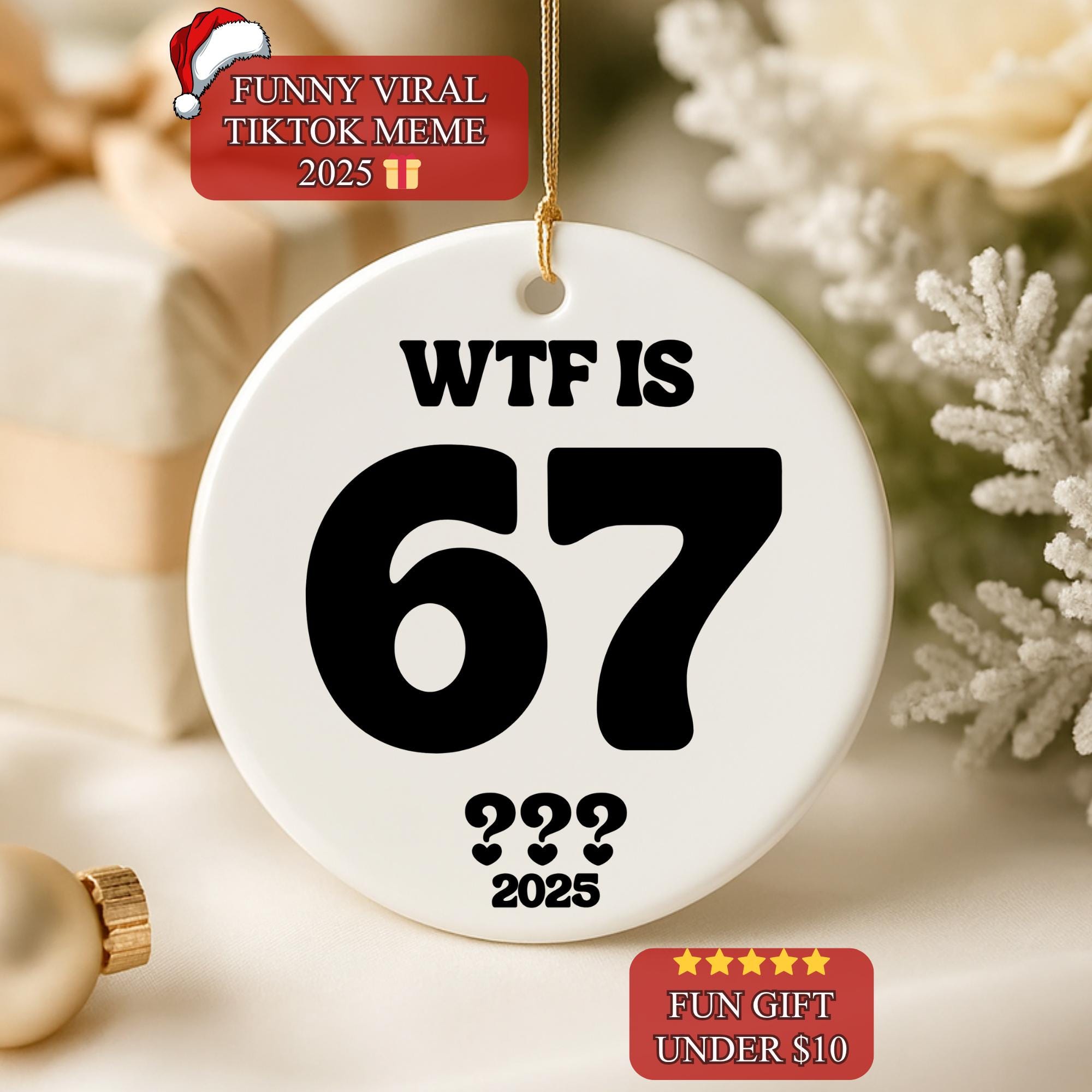 Six Seven Gen Alpha Humor Acrylic Ornament Ho82 900506 Price Exit Music But  With Gen Alpha Humor | Doki Doki Exit Music: {OK SKIBIDI Christmas Gift