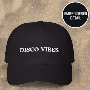 Disco Vibes Embroidered Dad Hat: Retro 70s Style