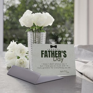 Vatertagskarte vom Sohn herzliche Karte für Papa Besondere Karte für Papa Geschenk für Opa Urlaubskarte Papa Hinweiskarte für besondere Anlässe
