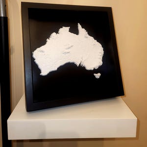 Wall art 3D map of Australia or any other country