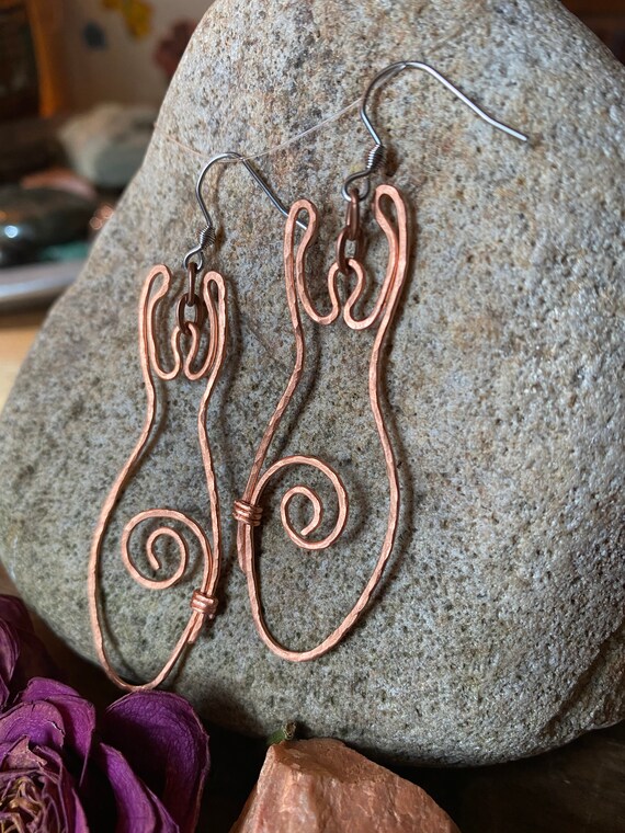 FLASH SALE Copper Goddess Earrings Etsy