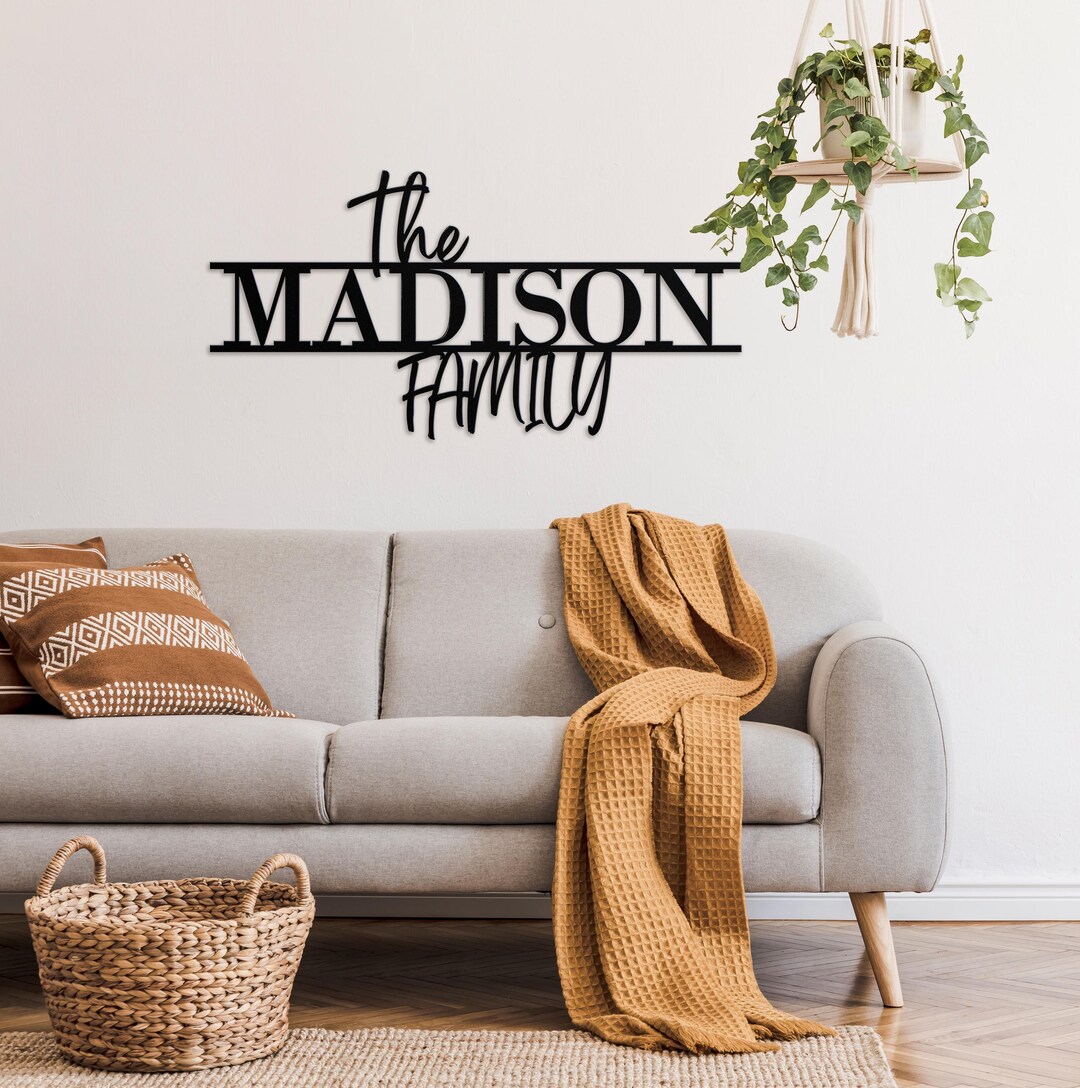 Family Name Sign | Custom Metal Signs | Metal Wall Art | Last Name Sign ...
