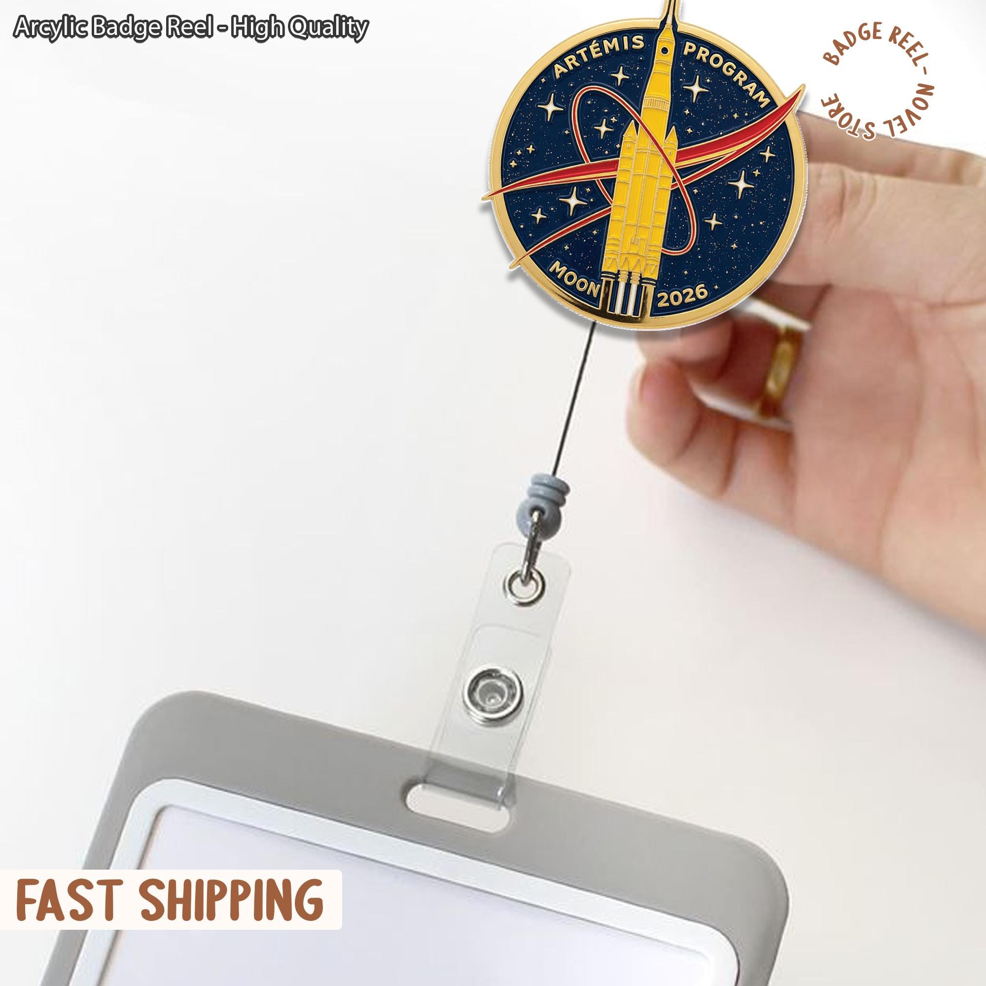 Mission Key Chain Artemis II Mission Pin/badgereel/keychain, Return to the Moon 2026 ...