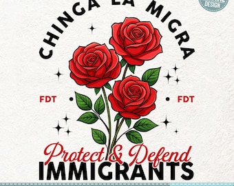 Descarga digital PNG de Chinga La Migra, Descarga instantánea de Fin del Hielo, Diseños de camisetas para Abolir el Hielo, Derechos humanos de los inmigrantes, Ningún ser humano es ilegal