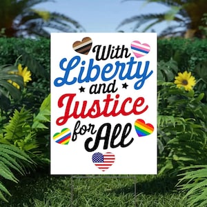 Mit Freiheit und Gerechtigkeit für alle widerstehen Protest Schild DRUCKBAR, Anti-Trumpf-Plakat für März, digitaler Download, Kundgebung für politische Aktivisten