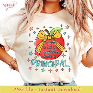 Principal Appreciation Png, Principal Gift, School Principal End of Year Gift Png, First Day of School Png, Principal Sublimation Download