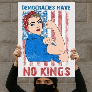 Democracies Have No Kings Protest Sign PRINTABLE, Anti-Trump Protest Poster Sign For March, Digital Download, Political Activist Rally Sign