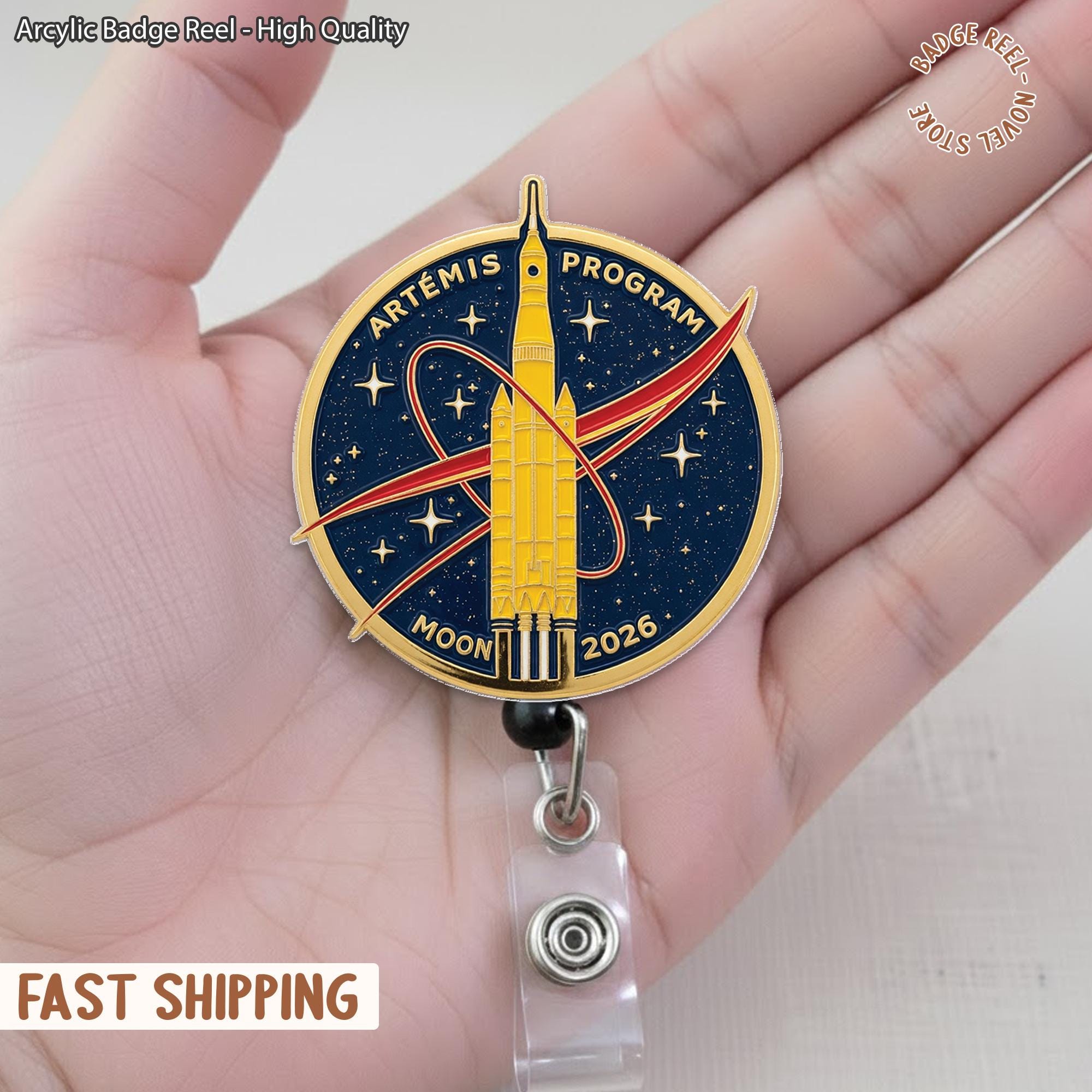 Mission Key Chain Artemis II Mission Pin/badgereel/keychain, Return to the Moon 2026 ...